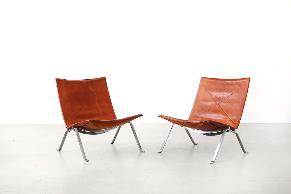 Lounge Chairs PK22 by Poul Kjaerholm for E. Kold Christensen