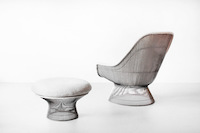 Lounge Chair & Hocker by Warren Platner for Knoll International
