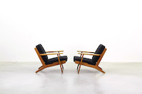 Lounge Chairs von Hans J. Wegner für Getama